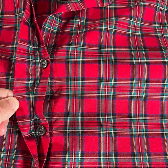 Land’s End Tartan Plaid Popover Size 14 Fall Holiday Classic Casual Long Sleeve - Picture 9 of 15